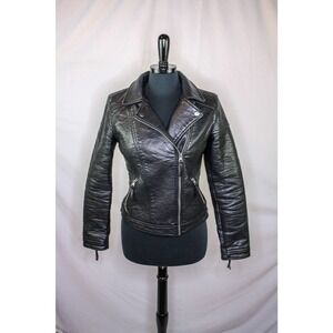 Tokyo Darling Moto Jacket Faux Leather Black Size M